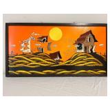 Three Panel Bi-Plane Lithograph Singed by Artist Blackbear Bosin Three Panel Bi-Plane Lithograph Singed by Artist Blackbear Bosin