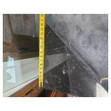 Spanish Nero Marquise Marble Post Modern Pedestal Cocktail Table *Vintage 1989* Spanish Nero Marquise Marble Post Modern Pedestal Cocktail Table *Vintage 1989*