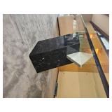 Spanish Nero Marquise Marble Post Modern Pedestal Dining Table *Vintage 1989* Spanish Nero Marquise Marble Post Modern Pedestal Dining Table *Vintage 1989*