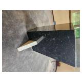 Spanish Nero Marquise Marble Post Modern Pedestal Dining Table *Vintage 1989* Spanish Nero Marquise Marble Post Modern Pedestal Dining Table *Vintage 1989*