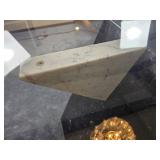 Spanish Nero Marquise Marble Post Modern Pedestal Dining Table *Vintage 1989* Spanish Nero Marquise Marble Post Modern Pedestal Dining Table *Vintage 1989*