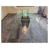 Spanish Nero Marquise Marble Post Modern Pedestal Dining Table *Vintage 1989* Spanish Nero Marquise Marble Post Modern Pedestal Dining Table *Vintage 1989*