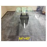 Spanish Nero Marquise Marble Post Modern Pedestal Dining Table *Vintage 1989* Spanish Nero Marquise Marble Post Modern Pedestal Dining Table *Vintage 1989*