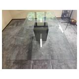 Spanish Nero Marquise Marble Post Modern Pedestal Dining Table *Vintage 1989* Spanish Nero Marquise Marble Post Modern Pedestal Dining Table *Vintage 1989*