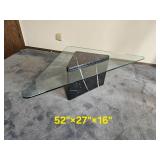 Spanish Nero Marquise Marble Post Modern Pedestal Cocktail Table *Vintage 1989* Spanish Nero Marquise Marble Post Modern Pedestal Cocktail Table *Vintage 1989*