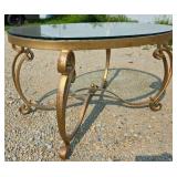 Hallway table, Iron base glass-top