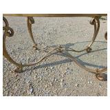 Hallway table, Iron base glass-top