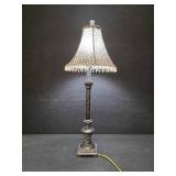 Lamp with leopard print shade