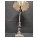 Lamp with leopard print shade