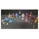 Collection of 11 Antique perfume bottles