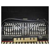 Titan 41/120 Accordion, Black with Mother of Pearl keys and AMP modification