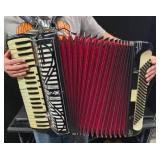 Titan 41/120 Accordion, Black with Mother of Pearl keys and AMP modification