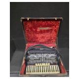 Titan 41/120 Accordion, Black with Mother of Pearl keys and AMP modification