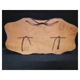 Japanese wood-carved lucky god wall art