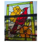 3 pieces of stained glass