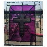 3 pieces of stained glass