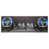 Logitech Driving Force steering wheel and gas pedal set  x2