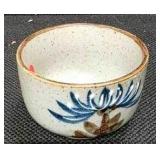 Otagiri Style MCM Vintage Teacups,  Lotus Speckled Blue / Brown