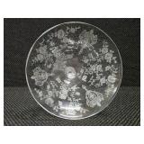 Vintage Cambridge Rose etched tumblers (7), cocktail glasses (4) and Dutton shape Pitcher