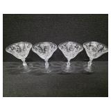 Vintage Cambridge Rose etched tumblers (7), cocktail glasses (4) and Dutton shape Pitcher