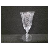 Vintage Cambridge Rose etched tumblers (7), cocktail glasses (4) and Dutton shape Pitcher