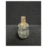 Vintage Medallion glass decanter w/ cork