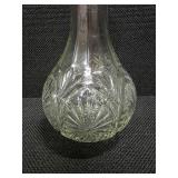 Vintage Medallion glass decanter w/ cork