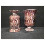 Kohls stained glass pillar candle holders