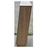 Melamine display cabinet with clear plastic door, locks, 2 keys and 4 wheels