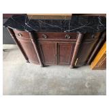 Fancy Lillian August Hardwood cabinet with Black Marble Top