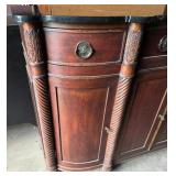 Fancy Lillian August Hardwood cabinet with Black Marble Top