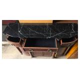 Fancy Lillian August Hardwood cabinet with Black Marble Top