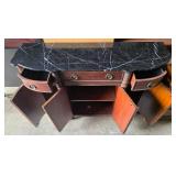 Fancy Lillian August Hardwood cabinet with Black Marble Top