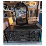 Ornate Carved-Wood dresser set