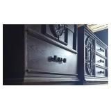 Ornate Carved-Wood dresser set