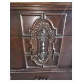 Ornate Carved-Wood dresser set