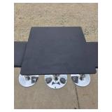 Bar height table and 2 matching rotating bar stools