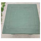 Broyhill hardwood forest-green painted side table