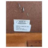 Broyhill hardwood forest-green painted side table