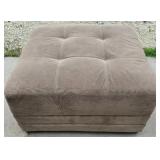 Beige Tope Suede Ottoman