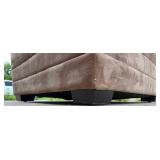 Beige Tope Suede Ottoman