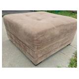 Beige Tope Suede Ottoman