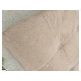 Beige Tope Suede Ottoman
