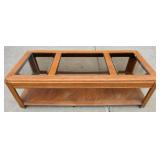 Glass-top coffee table