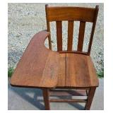 Vintage wooden school desk