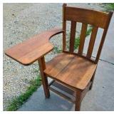 Vintage wooden school desk