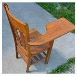 Vintage wooden school desk