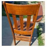 Vintage wooden school desk
