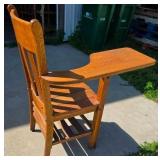 Vintage wooden school desk