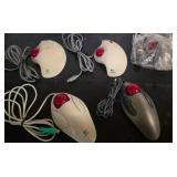 5 Vintage LOGITECH computer mice
